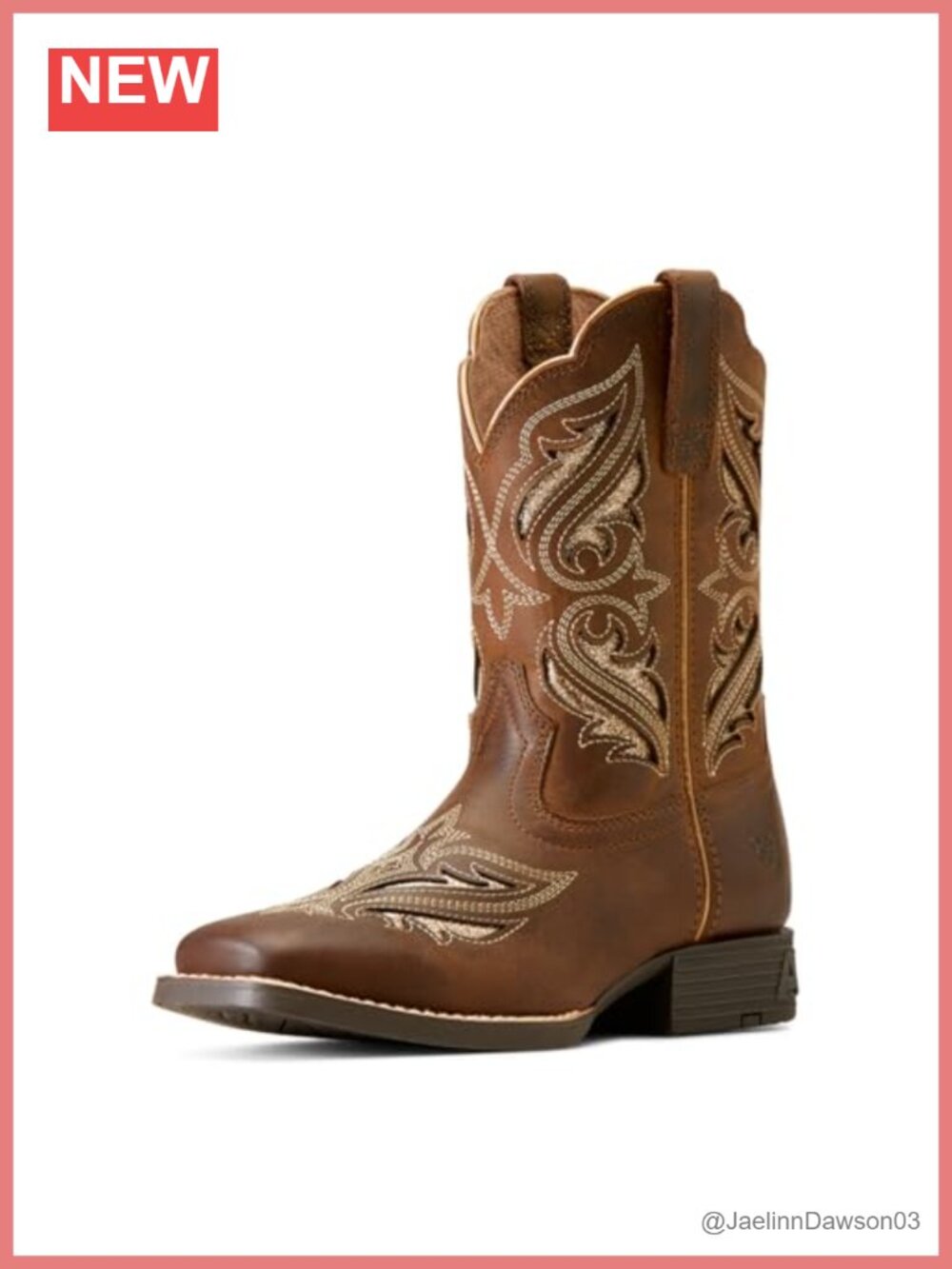 Ariat Western Boot Full-Grain Leather Square Toe Pull-On Equestrian
